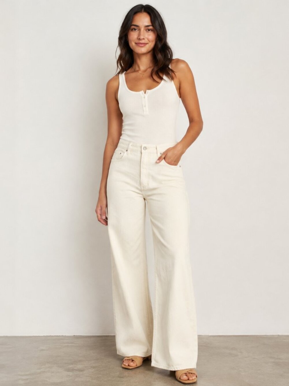 NWT Anthropologie Pilcro The Hyphen Wide Straight Jeans 29